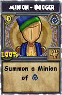 Wizard101 Shadow spell card: Minion - Booger, Spell ID 1152