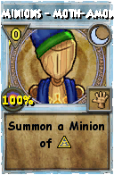 Wizard101 Moon spell card: Minions - Moth-Amon, Spell ID 1954