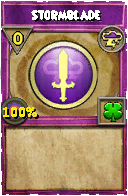 Wizard101 Storm spell card: Stormblade, Spell ID 1516