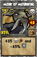 Wizard101 Death spell card: Monk of Mourning, Spell ID 1270