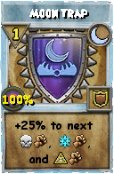 Wizard101 Moon spell card: Moon Trap, Spell ID 1229