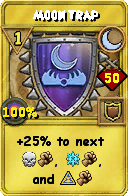 Wizard101 Moon spell card: Moon Trap, Spell ID 1068
