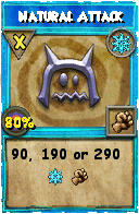 Wizard101 Ice spell card: Natural Attack, Spell ID 1938
