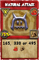 Wizard101 Fire spell card: Natural Attack, Spell ID 1018