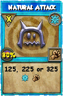 Wizard101 Ice spell card: Natural Attack, Spell ID 1688