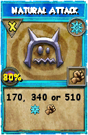 Wizard101 Ice spell card: Natural Attack, Spell ID 1694