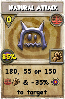 Wizard101 Balance spell card: Natural Attack, Spell ID 1582