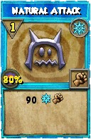 Wizard101 Ice spell card: Natural Attack, Spell ID 1614