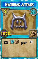 Wizard101 Ice spell card: Natural Attack, Spell ID 1731