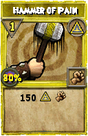 Wizard101 Myth spell card: Hammer of Pain, Spell ID 1252