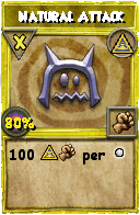 Wizard101 Myth spell card: Natural Attack, Spell ID 1111