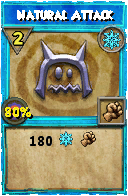 Wizard101 Ice spell card: Natural Attack, Spell ID 1350