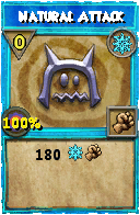 Wizard101 Ice spell card: Natural Attack, Spell ID 1765