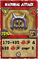 Wizard101 Fire spell card: Natural Attack, Spell ID 1510