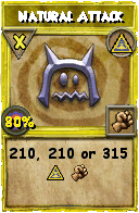 Wizard101 Myth spell card: Natural Attack, Spell ID 1134