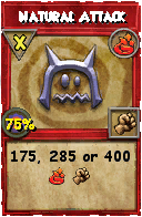 Wizard101 Fire spell card: Natural Attack, Spell ID 1753