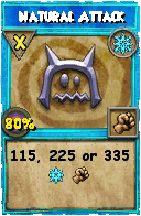 Wizard101 Ice spell card: Natural Attack, Spell ID 1662