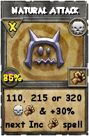 Wizard101 Death spell card: Natural Attack, Spell ID 1661