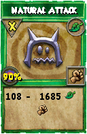 Wizard101 Life spell card: Natural Attack, Spell ID 1984