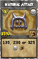 Wizard101 Death spell card: Natural Attack, Spell ID 1047