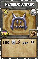 Wizard101 Death spell card: Natural Attack, Spell ID 1659