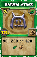 Wizard101 Life spell card: Natural Attack, Spell ID 1484