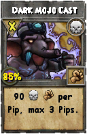 Wizard101 Death spell card: Dark Mojo Cast, Spell ID 1364