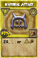 Wizard101 Myth spell card: Natural Attack, Spell ID 1627