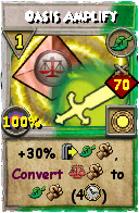 Wizard101 Life spell card: Oasis Amplify, Spell ID 1331
