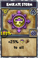 Wizard101 Shadow spell card: Emulate Storm, Spell ID 1930