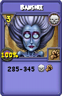 Wizard101 Death spell card: Banshee, Spell ID 1717