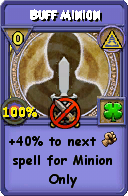 Wizard101 Myth spell card: Buff Minion, Spell ID 1006