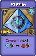 Wizard101 Ice spell card: Ice Prism, Spell ID 1135