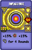 Wizard101 Star spell card: Infallible, Spell ID 1245