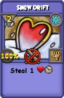 Wizard101 Ice spell card: Snow Drift, Spell ID 1802