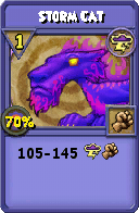 Wizard101 Storm spell card: Storm Cat, Spell ID 1920