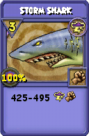 Wizard101 Storm spell card: Storm Shark, Spell ID 1964