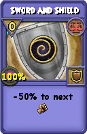 Wizard101 Balance spell card: Sword and Shield, Spell ID 1788