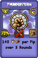 Wizard101 Storm spell card: Thunderstorm, Spell ID 1525