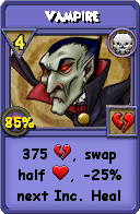 Wizard101 Death spell card: Vampire, Spell ID 1142