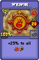 Wizard101 Fire spell card: Wyldfire, Spell ID 1158