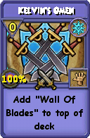 Wizard101 Ice spell card: Kelvin's Omen, Spell ID 1191