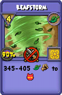 Wizard101 Life spell card: Leafstorm, Spell ID 1968