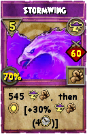Wizard101 Storm spell card: Stormwing, Spell ID 1101