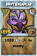 Wizard101 Moon spell card: Shift Exemplar, Spell ID 1268