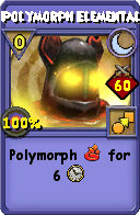 Wizard101 Moon spell card: Polymorph Elemental, Spell ID 1875