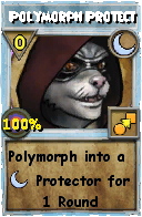 Wizard101 Moon spell card: Polymorph Protect, Spell ID 1524