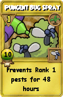 Wizard101 Gardening spell card: Pungent Bug Spray, Spell ID 1105