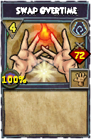 Wizard101 Shadow spell card: Swap Overtime, Spell ID 1388