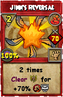 Wizard101 Fire spell card: Jinn's Reversal, Spell ID 1086